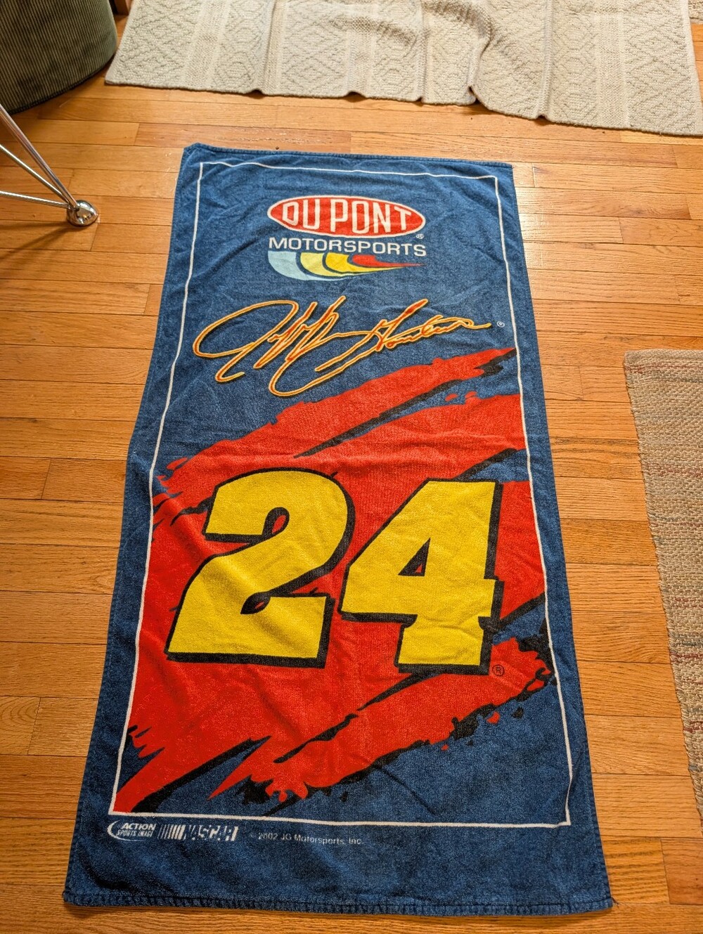 Vintage Y2K 2000s NASCAR Jeff Gordon #24 Beach Towel Car Racing Motorsports Vtg